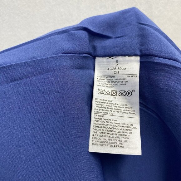 Banana Republic Lace Overlay Long Sleeve Round Neck Blouse Women Small Blue New - Picture 10 of 16